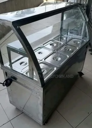 Vibrant Stainless Steel Food Warmer With Curved Display