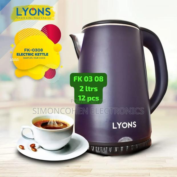 2 Litres Black Ailyons Plastic Kettle - main view