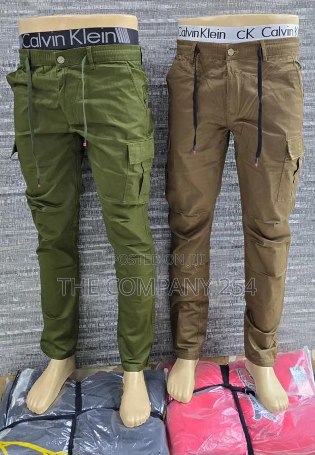 Quality Hard Side Pocket Khaki Cargo Pants Available 30 -40