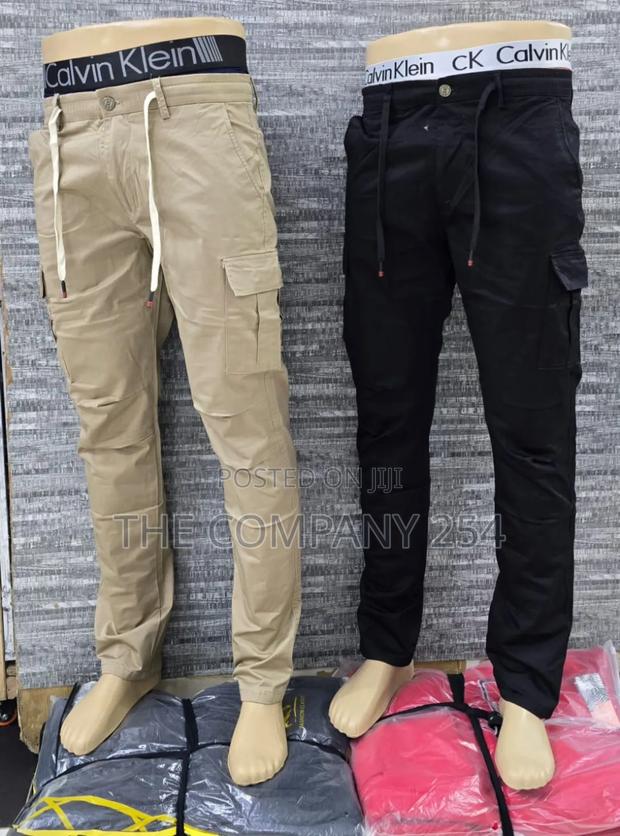 Quality Hard Side Pocket Khaki Cargo Pants Available 30 -40 - thumbnail 3