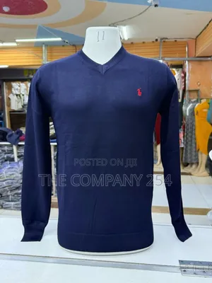 Men's Fleece Designer Polo v Neck Business Official Sweaters