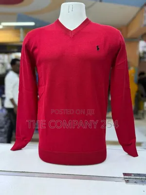 Men's Fleece Designer Polo v Neck Business Official Sweaters