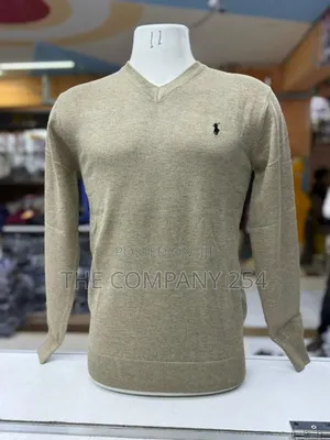 Men's Fleece Designer Polo v Neck Business Official Sweaters
