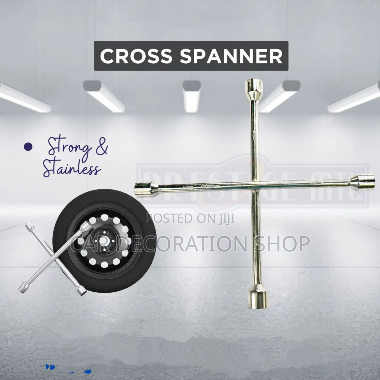 Puncture Tire Change Emergency Stainless Wheel Cross Panner