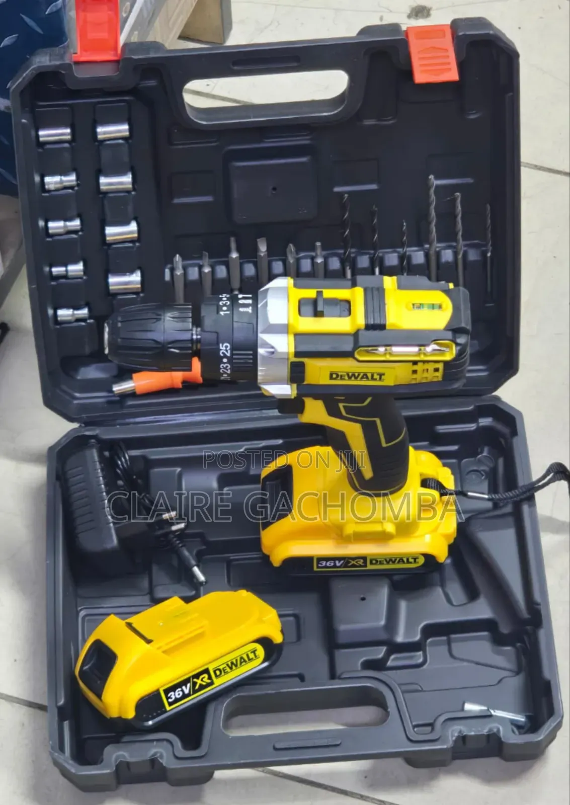 Dewalt Cordless Drill. 36v With 2 Rechargeabl Batteries