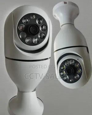 Wi-Fi Enabled PTZ Wireless Wi-Fi CCTV Bulb Security Camera