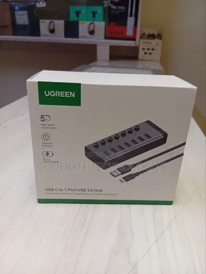 Ugreen Usb 3.0 7-Port Hub-12v2a (Dc: 5.5) Power Supply (Uk)