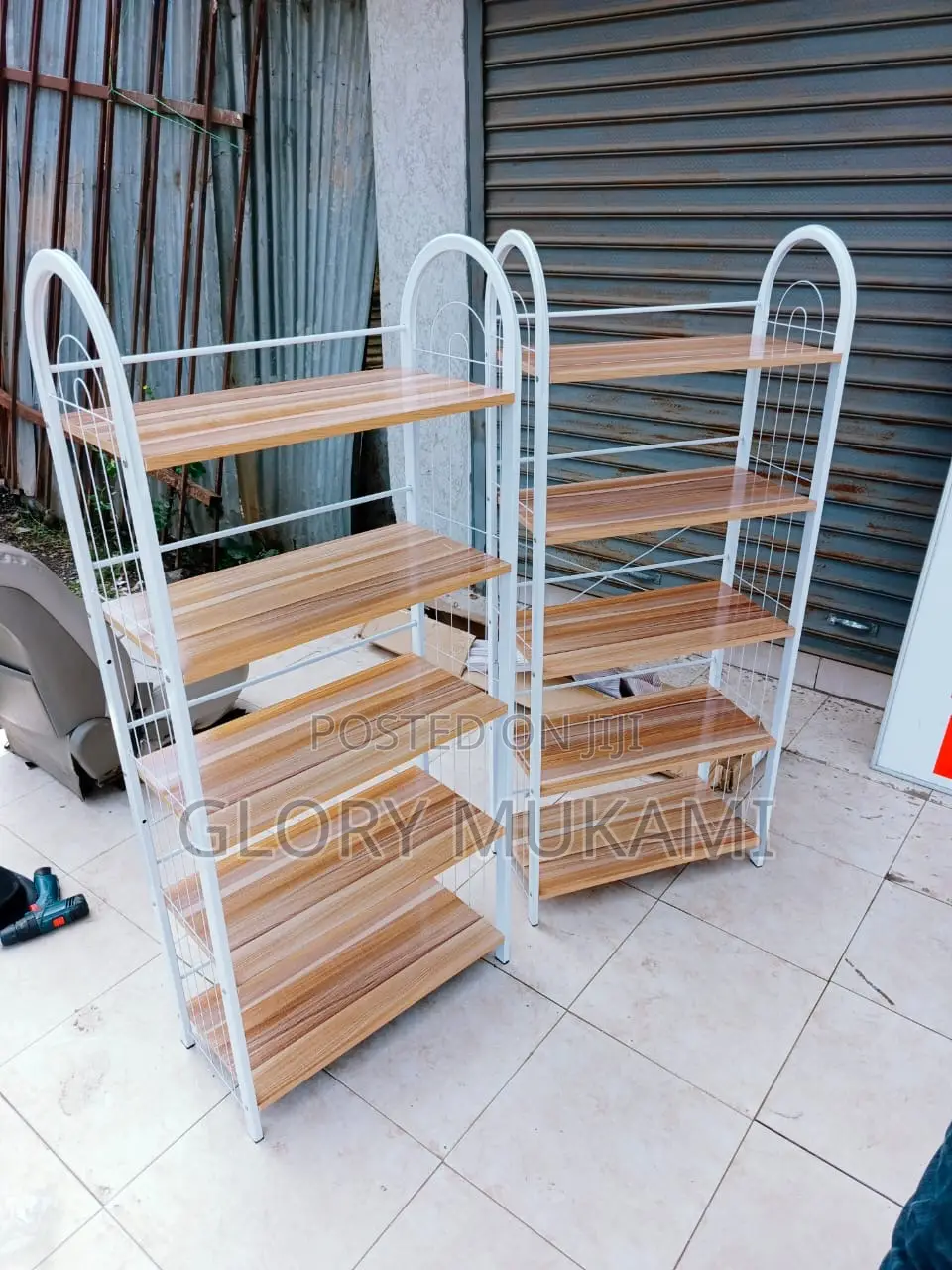 White Grey Holder Shoe Rack