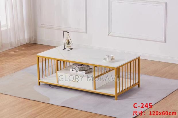 White Marble Grey Coffee Table