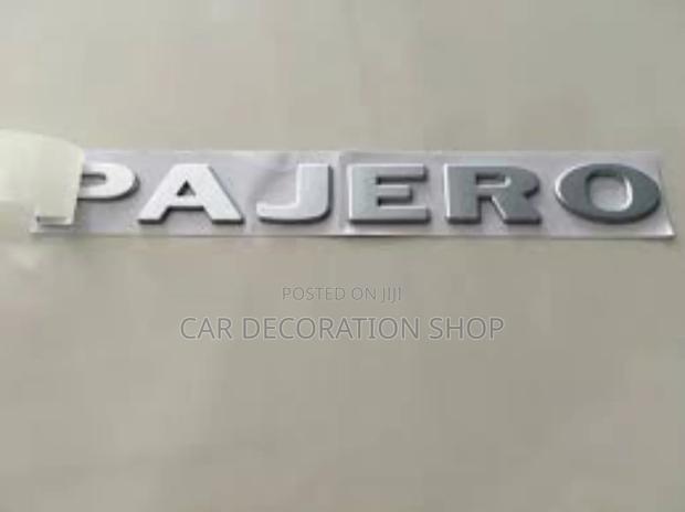 Pajero Chrome Bonnet Decal Replacement Letter Badge - main view
