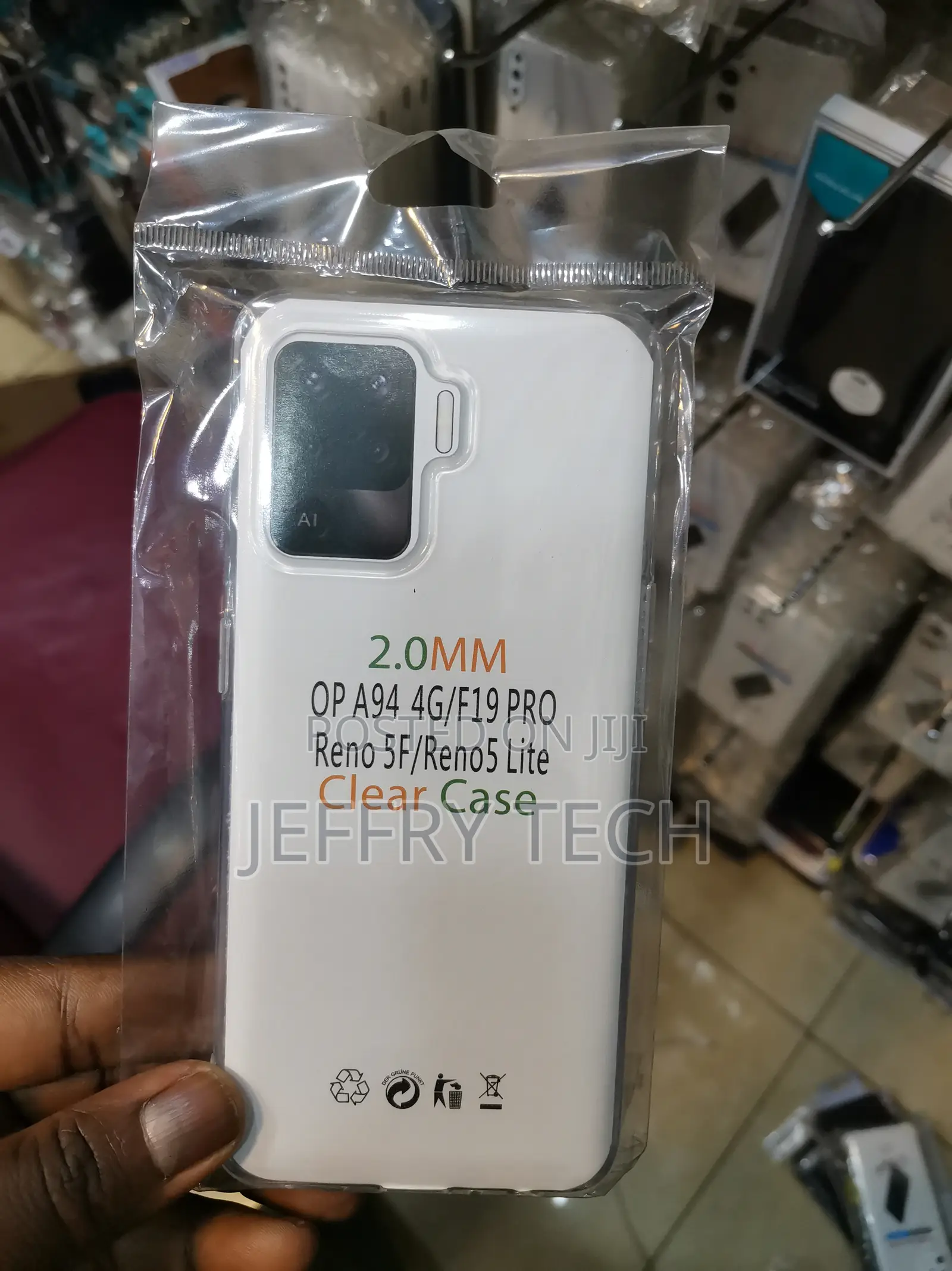 Spaziogold Back Cover for Oppo A94 (Transparent
