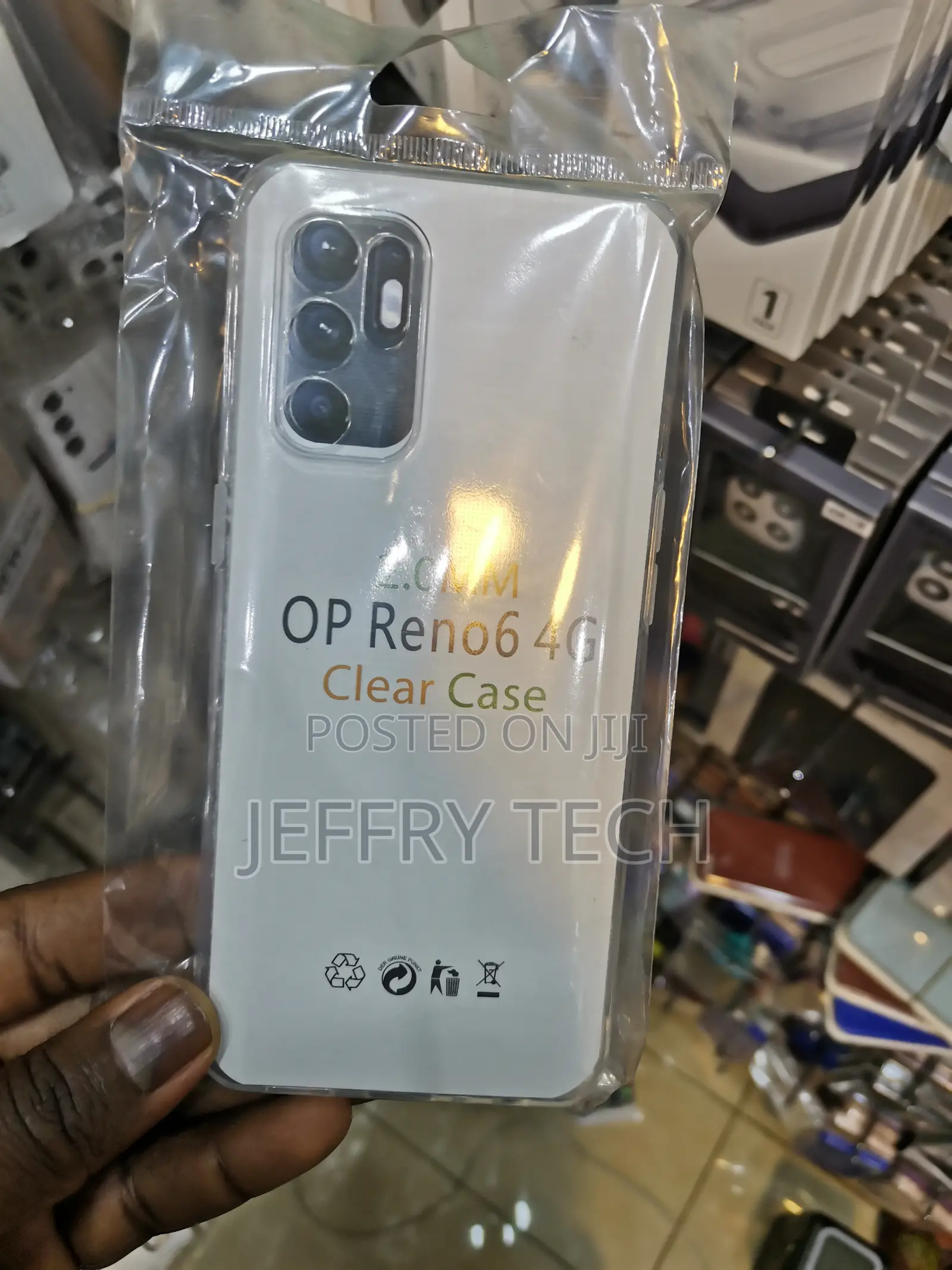 Copertina Back Cover for Oppo Reno 6 4g Clear Grip Case