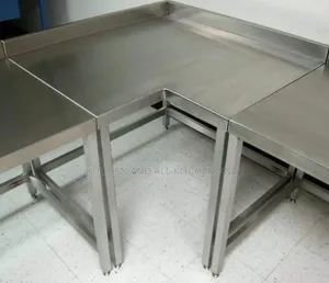 Stainless Steel Commercial Kitchen Corner Work Table