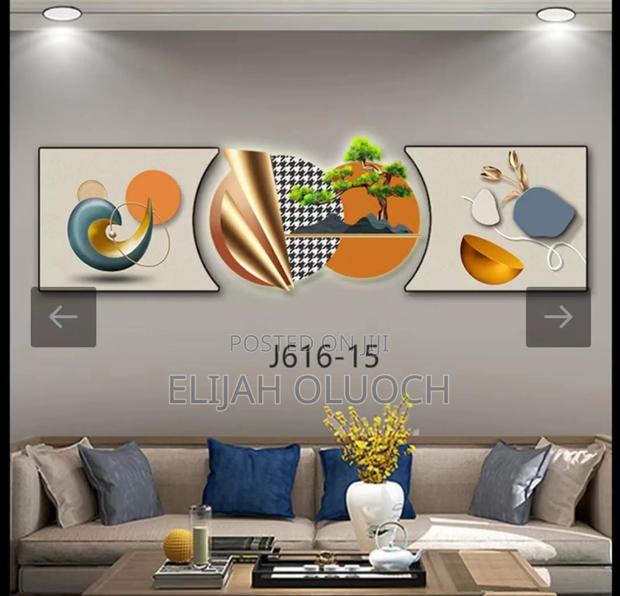 Feather Style Luminous Decor Wall Clock - thumbnail 2