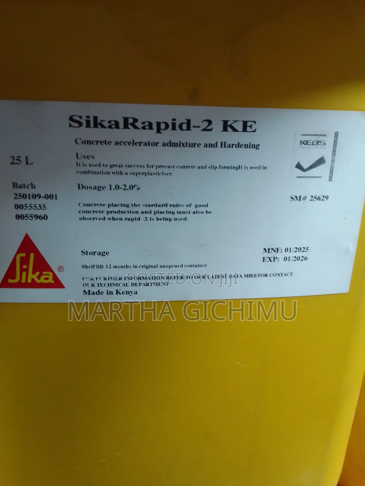 Sika Rapid 2-Concrete Hardening