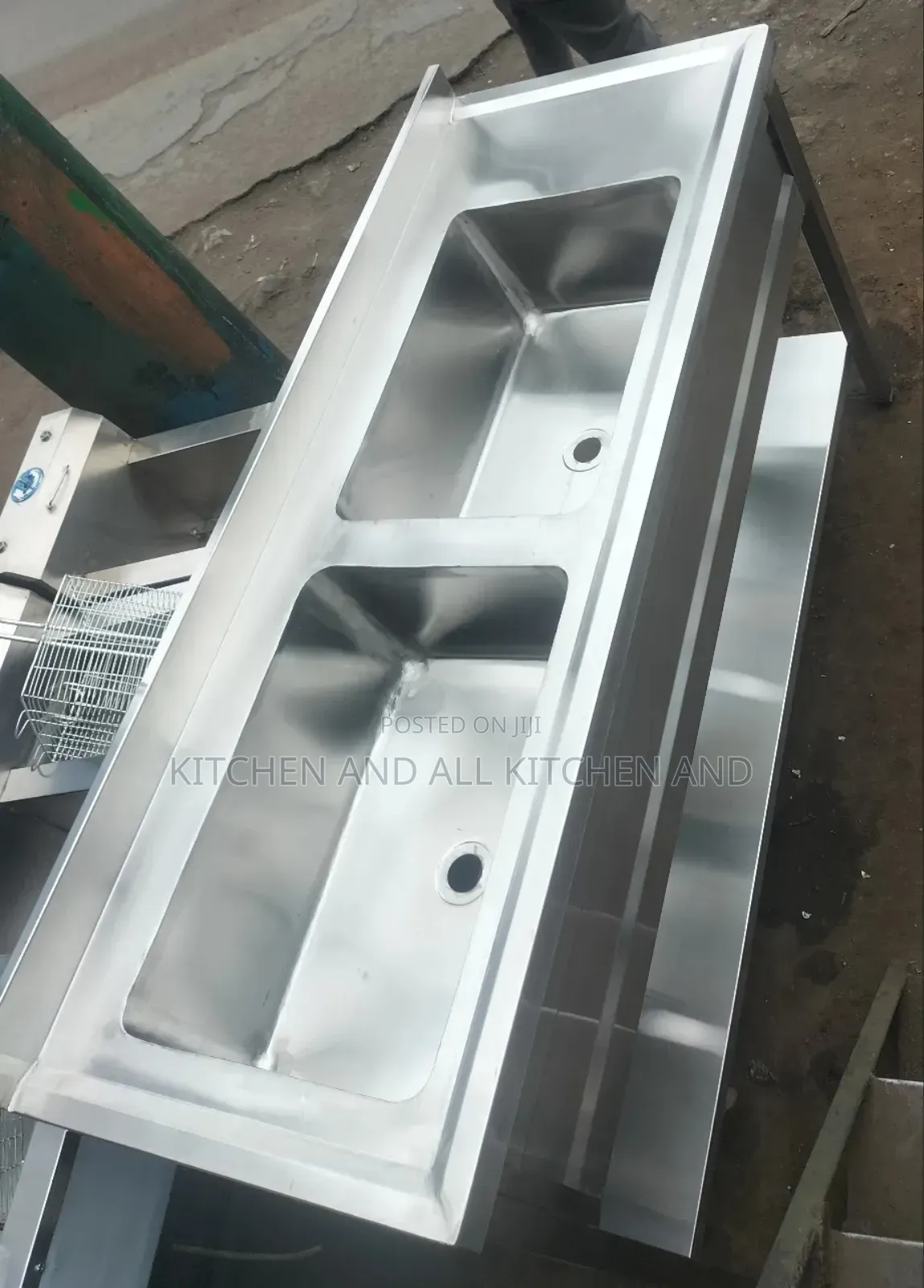 Double Bowl Stainless Steel Commercial Kitchen Handwash Sink