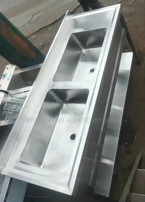 Double Bowl Stainless Steel Commercial Kitchen Handwash Sink