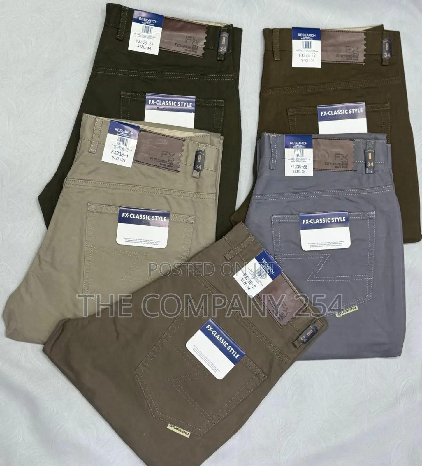 Designer Quality Men Official Casual Hard Khaki Trousers