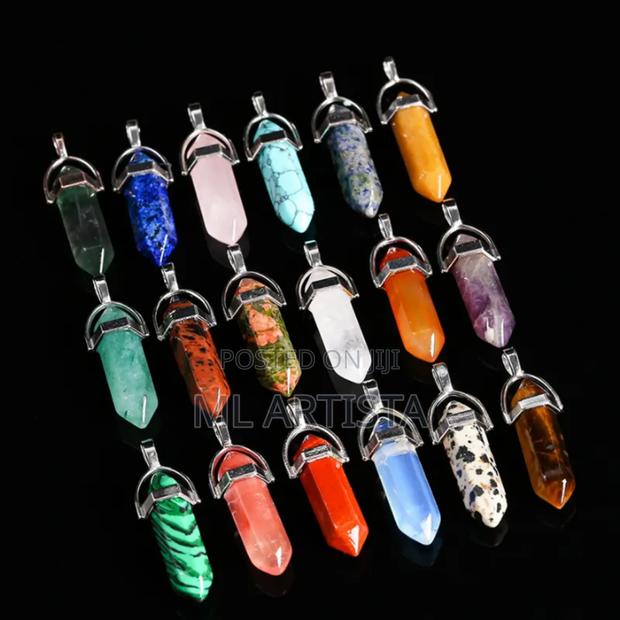 Natural Crystal Hexagonal Pendant for Necklace - thumbnail 4