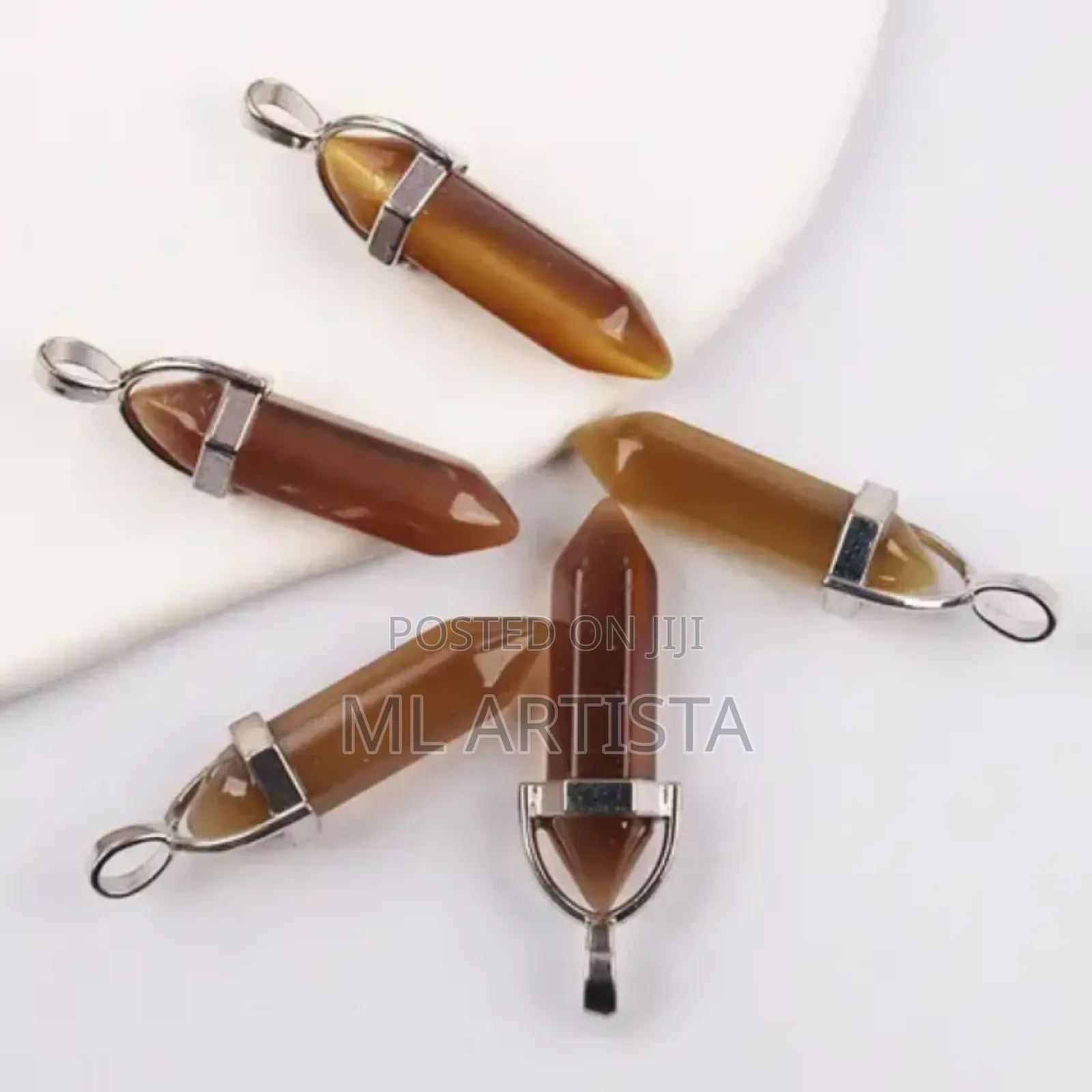 Natural Crystal Hexagonal Pendant for Necklace