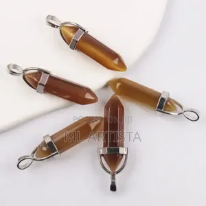 Natural Crystal Hexagonal Pendant for Necklace