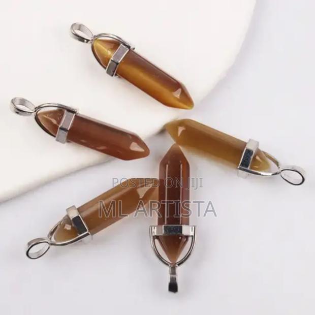 Natural Crystal Hexagonal Pendant for Necklace - thumbnail 5