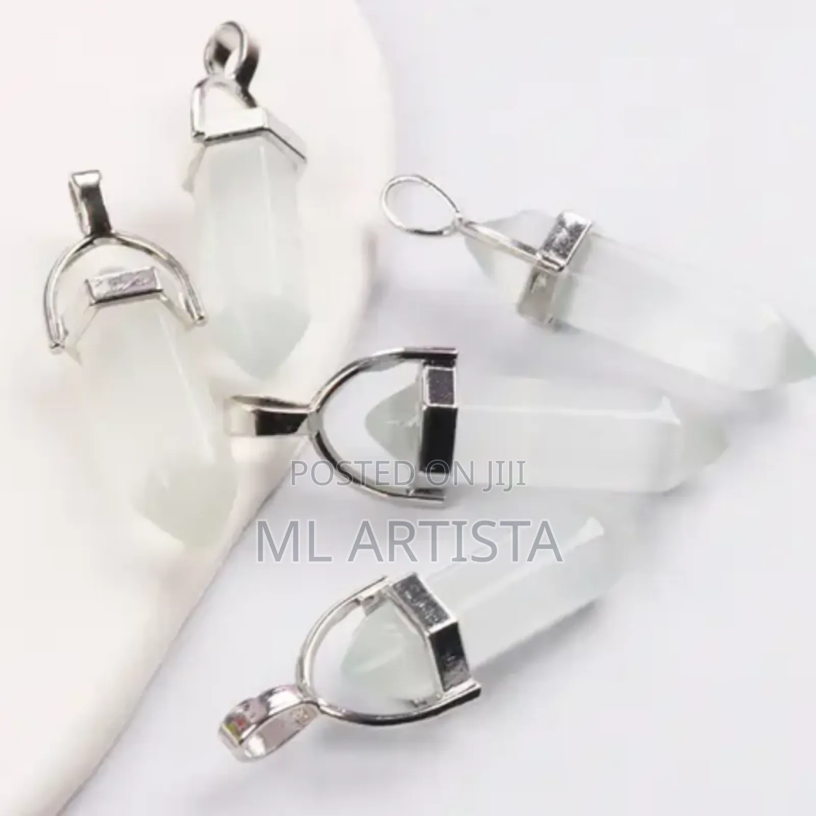 Natural Crystal Hexagonal Pendant for Necklace