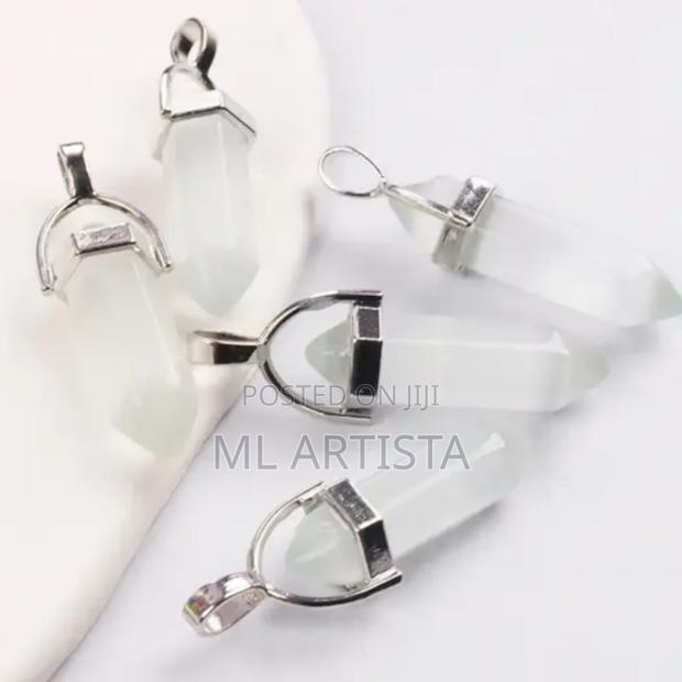 Natural Crystal Hexagonal Pendant for Necklace - thumbnail 7