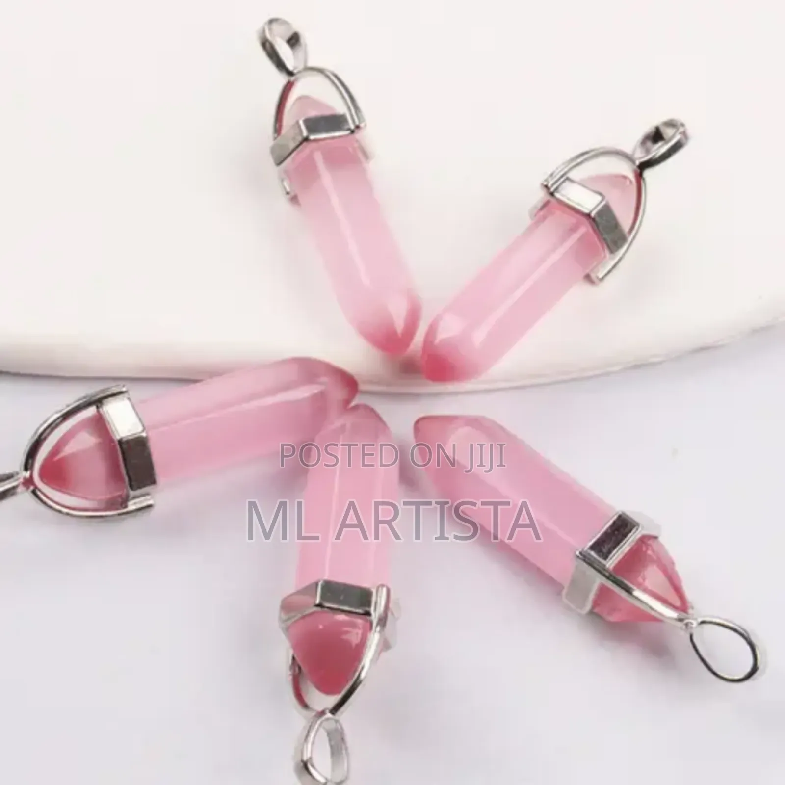 Natural Crystal Hexagonal Pendant for Necklace