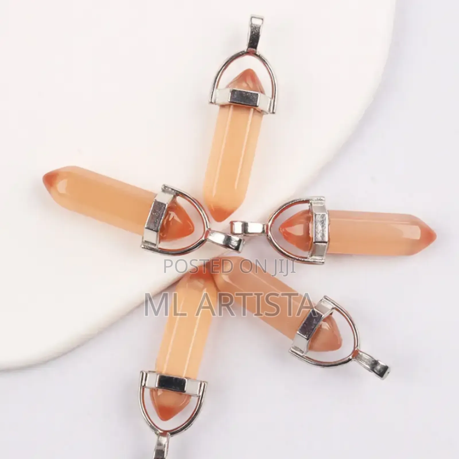 Natural Crystal Hexagonal Pendant for Necklace