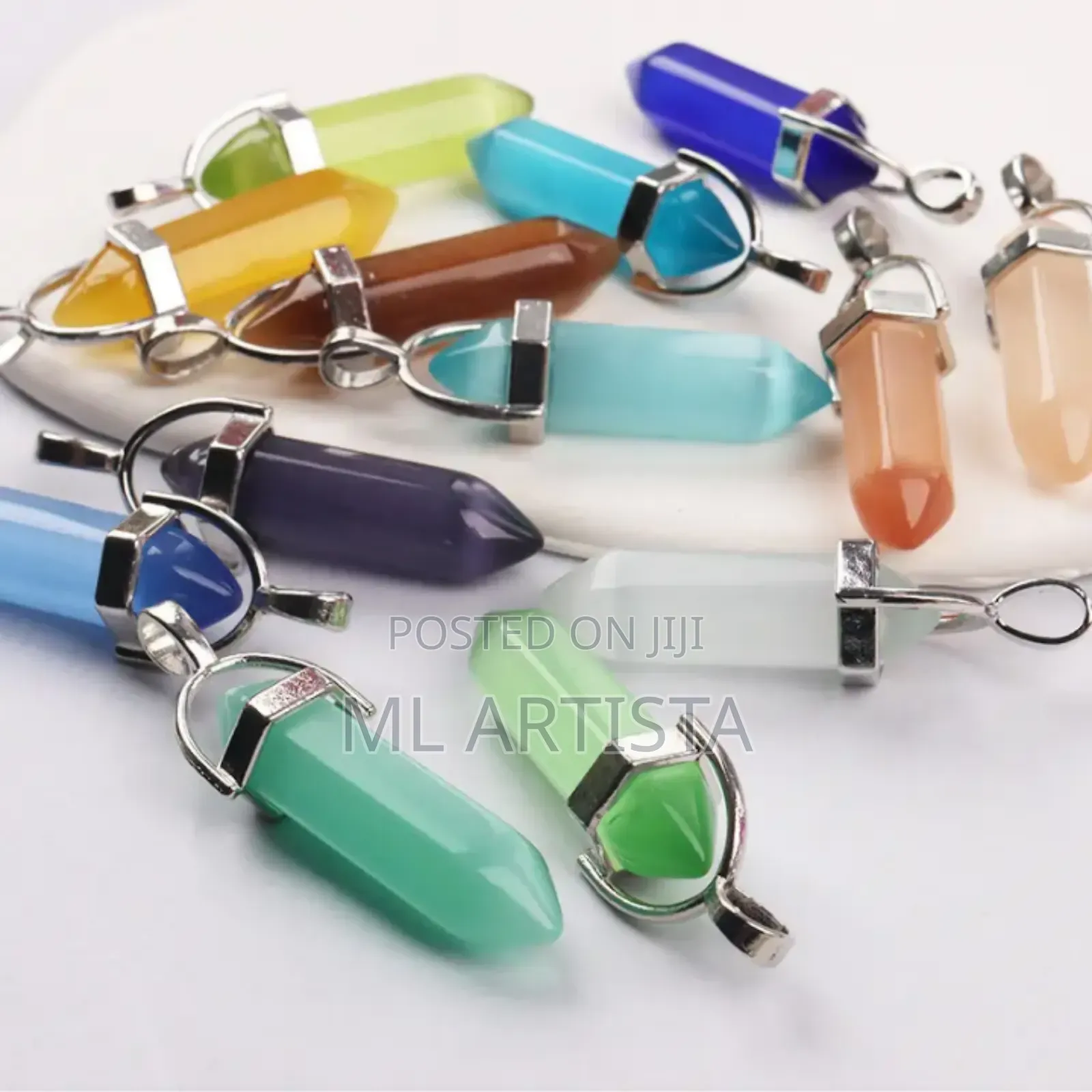 Natural Crystal Hexagonal Pendant for Necklace