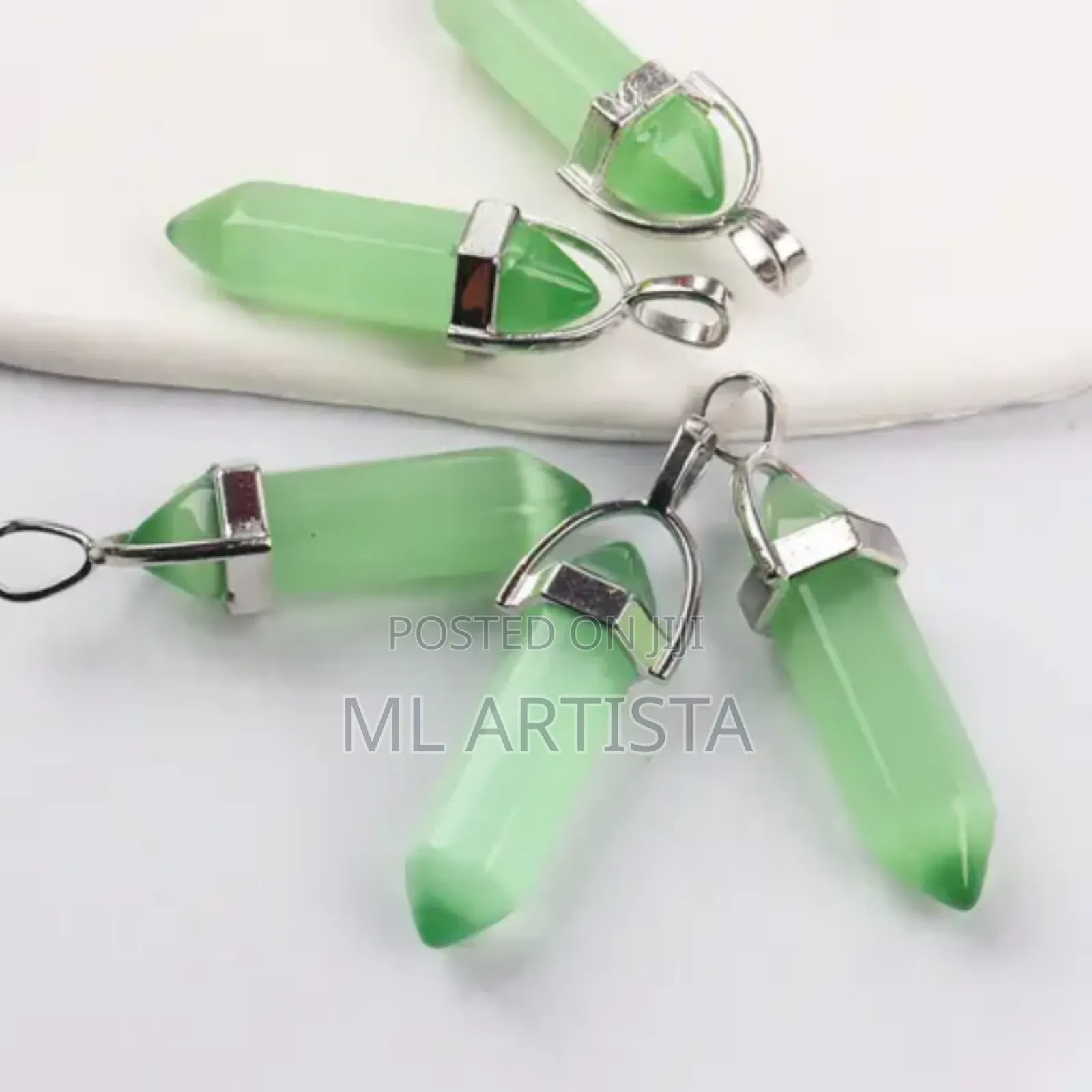 Natural Crystal Hexagonal Pendant for Necklace