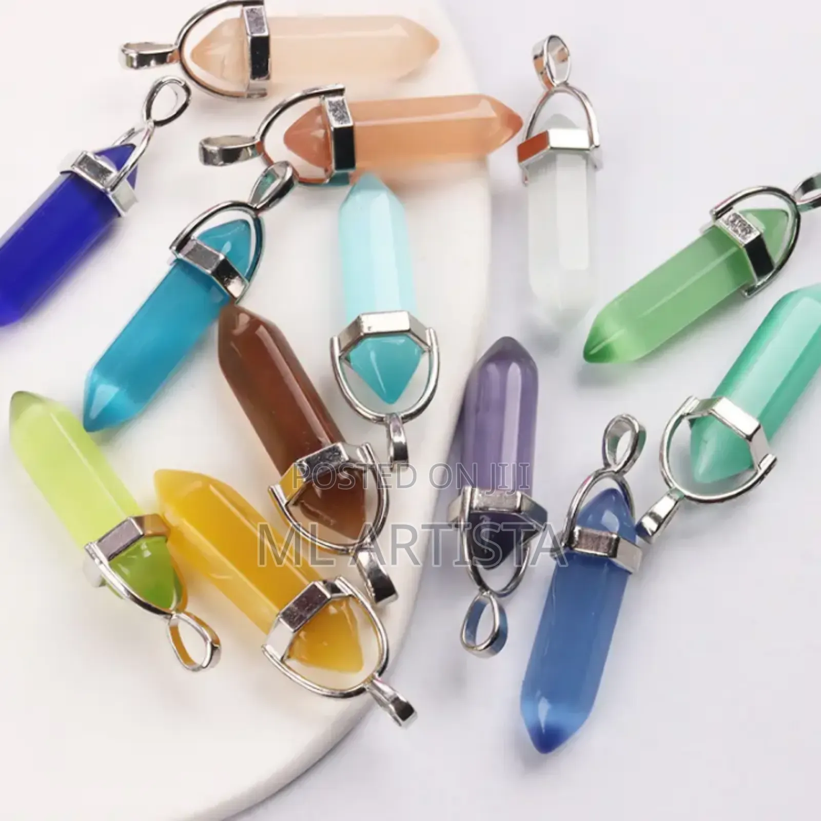 Natural Crystal Hexagonal Pendant for Necklace