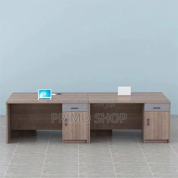 Office Desks: Wood Work Desk With Sepia Top - thumbnail 3