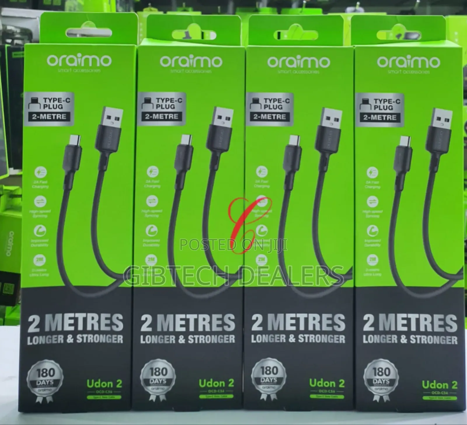 Oraimo Type C 2m Ocd-C56 Data Cables