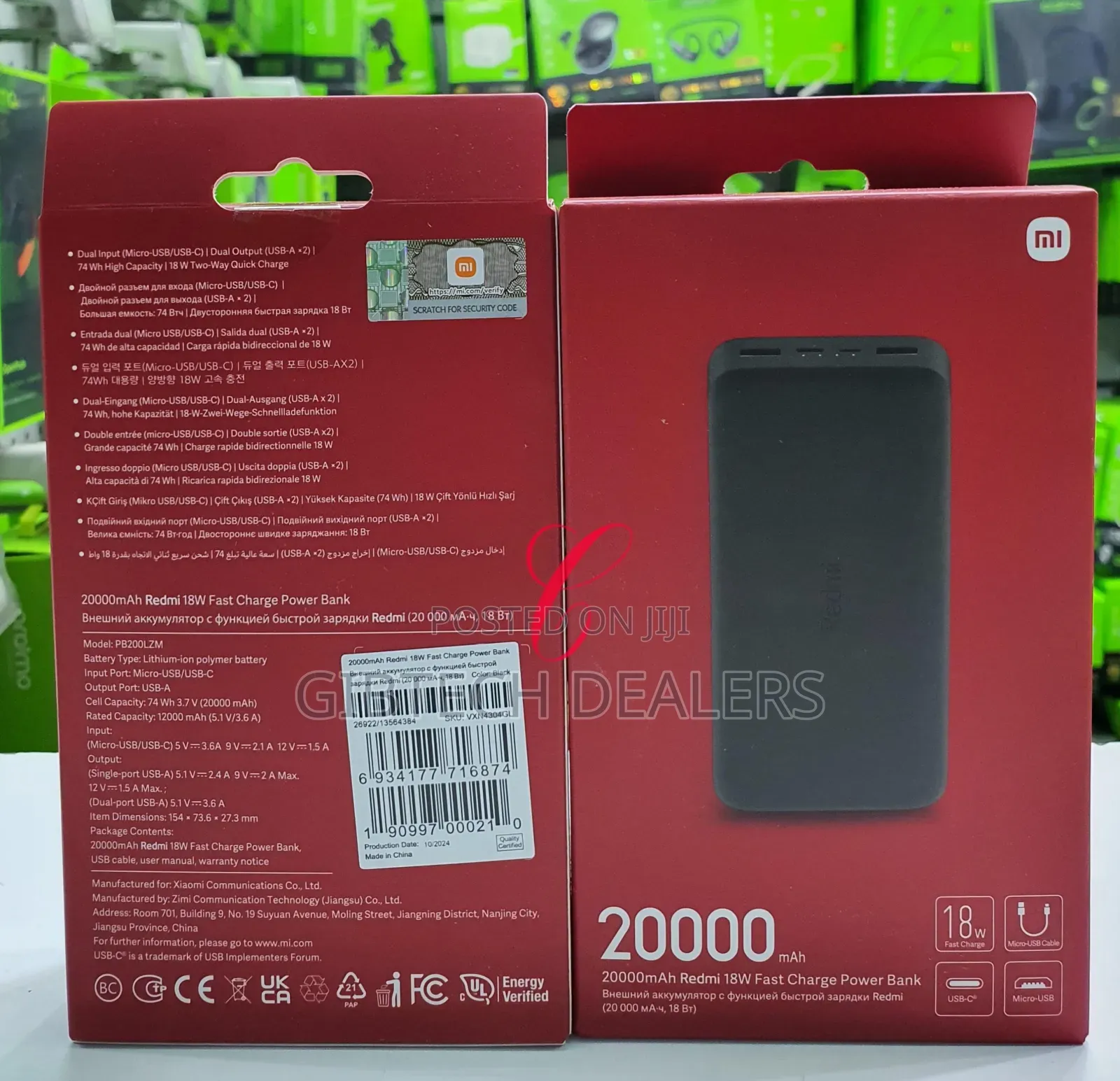 Redmi 20,000mah 18w Fast Charge Power Bank