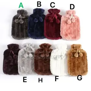 Hot Water Bottle With Faux Fleece
