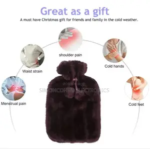 Hot Water Bottle With Faux Fleece