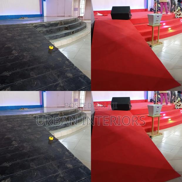 Church Altar Carpets. Before and After Comparison