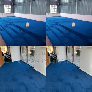 Blue Wall to Wall Carpets. Altar and Office Carpets