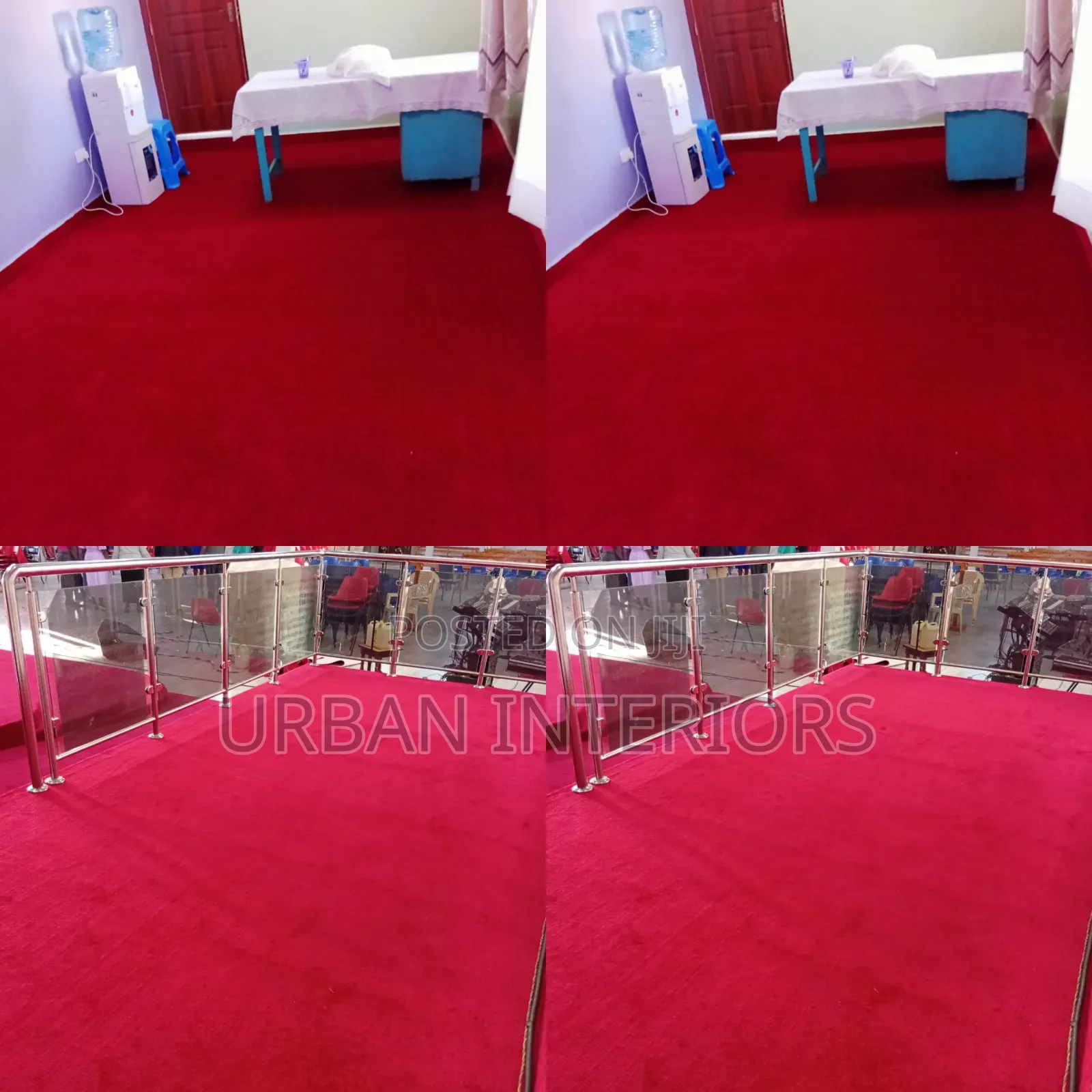 Red Church Carpets. Prayer and Instrument Room Installation