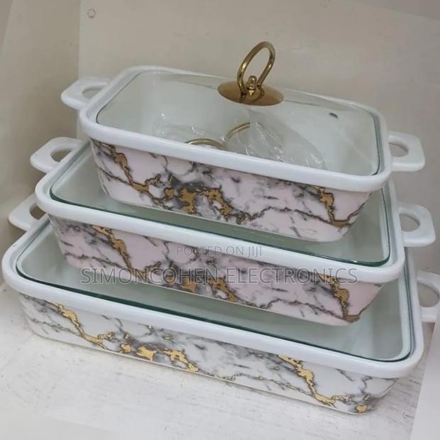 3pcs Ceramic Chaffing Dishes - main view