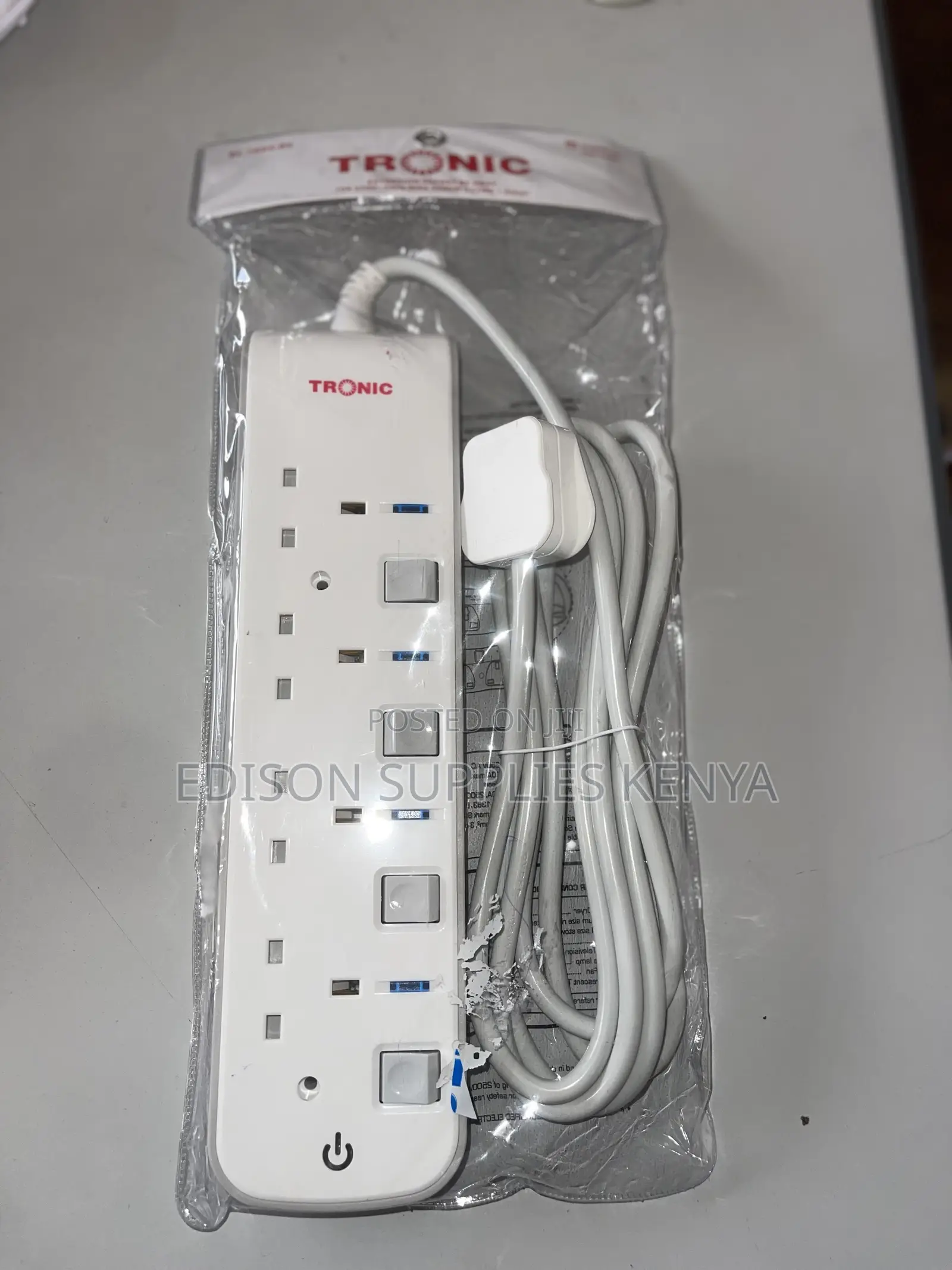 Tronic Extension Cable 4way Individual Shutters Socket Plugs