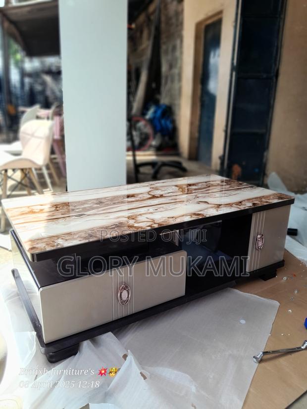 Brown Marble Coffee Table - thumbnail 2