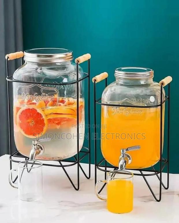 Glass Dispenser Metallic Stand - main view