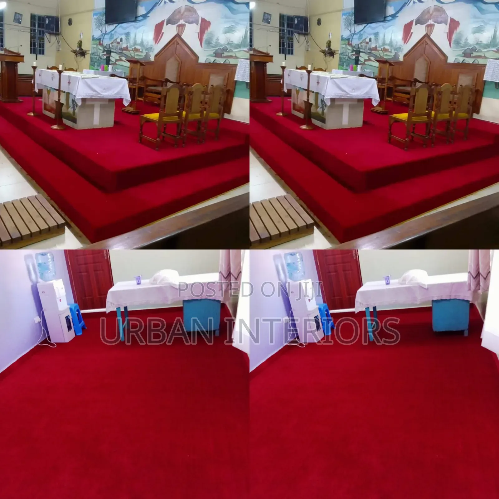 Red Delta Carpets. Church Altar and Prayer Room Carpets