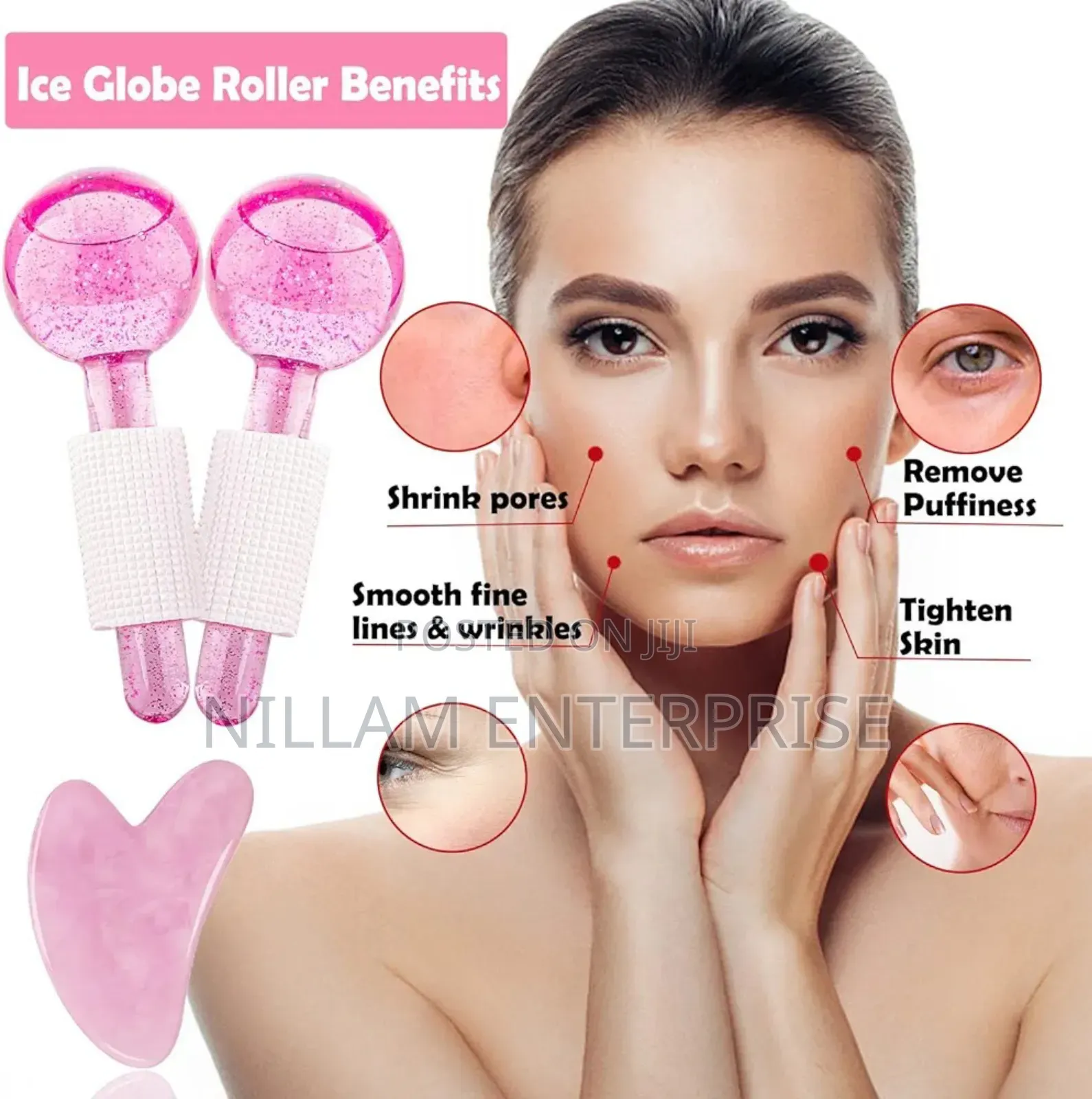 2pcs Ice Globes for Facials Massage Tool Set