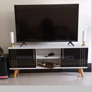 Sydney Modern Wooden Tv Stand 4ft White and Black