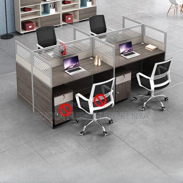 Workstations: 4-Person Dual-Base Computer Workstation Desk - thumbnail 6