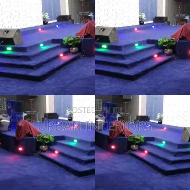 Church Altar Carpets. Purple Decored Altar - main view